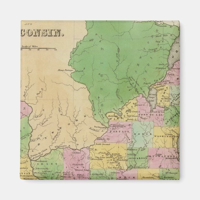 Aimant Iowa Et Wisconsin (Devant)