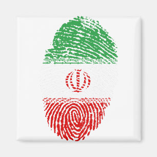 Aimant Iran Drapeau empreintes digitales Identité du pay