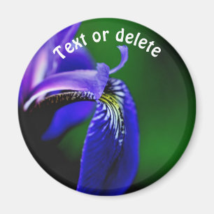 Aimant Iris Fleur de Drapeau Bleu Personnalisé