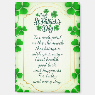 Aimant Irish blessings and shamrocks are symbols of luck