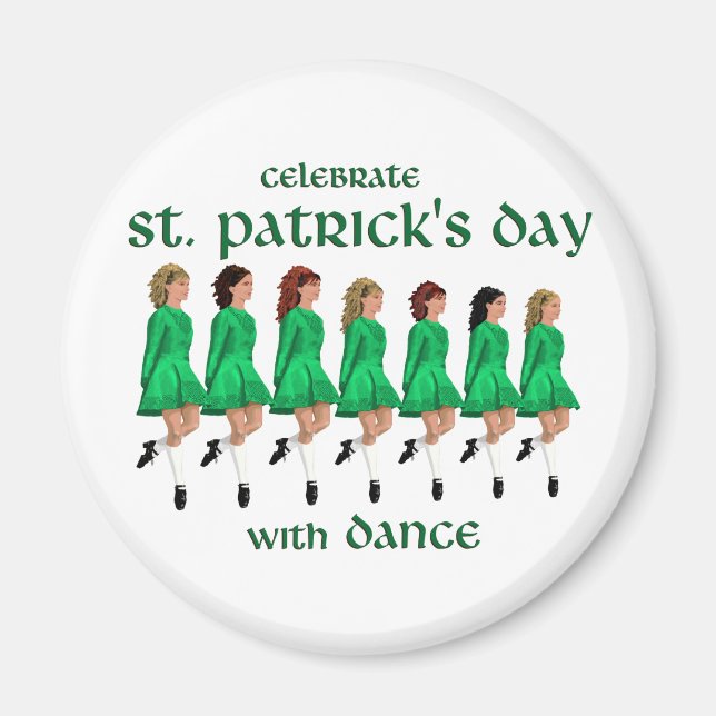 Aimant Irish Step Dance célèbre la Saint Patrick's Day (Devant)