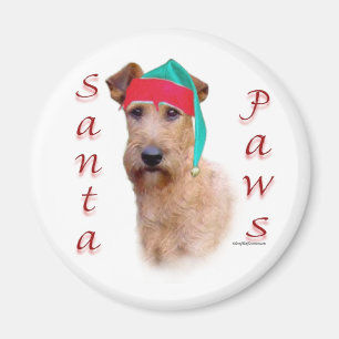 Aimant Irish Terrier Père Noël Paws