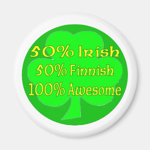 Aimant Irlandais de 50% 50% 100% finlandais