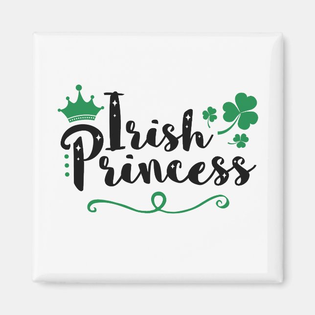 Aimant Irlandaise Princesse femmes St Patrick's Day Scrip (Devant)
