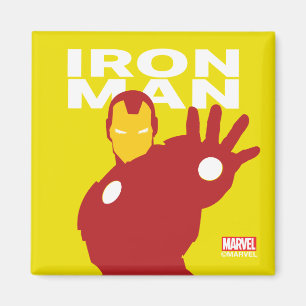 Aimant Iron Man Character Art en couleur plate
