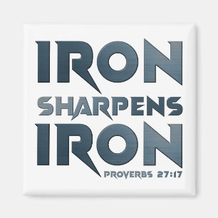 Aimant Iron Sharpens Fer - Christian Men & Women Proverbe