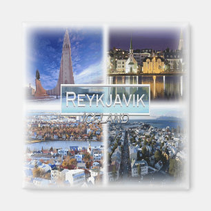 Aimant IS0007 Europe, Islande, Reykjavik, réfrigérateur