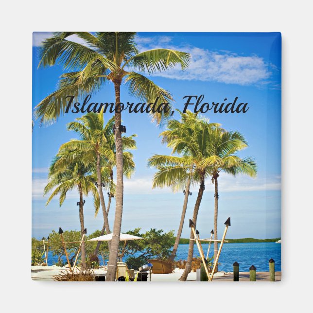 Aimant Islamorada, Floride Palmiers (Devant)