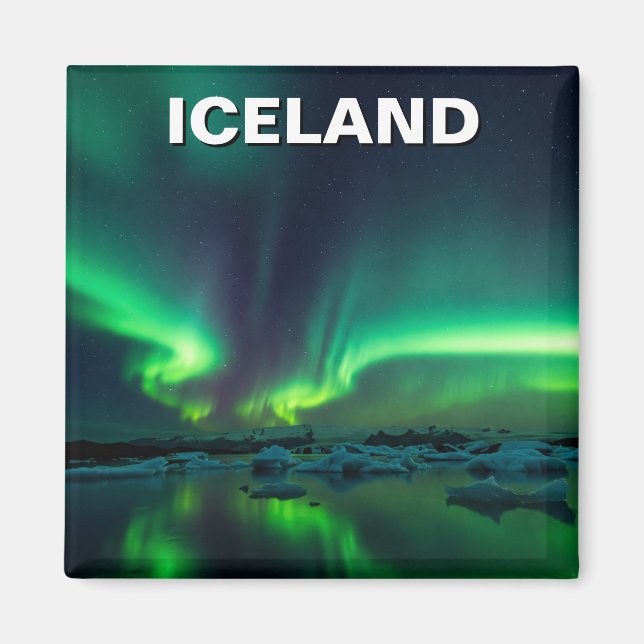 Aimant Islande Aurora Northern Lights Travel (Devant)