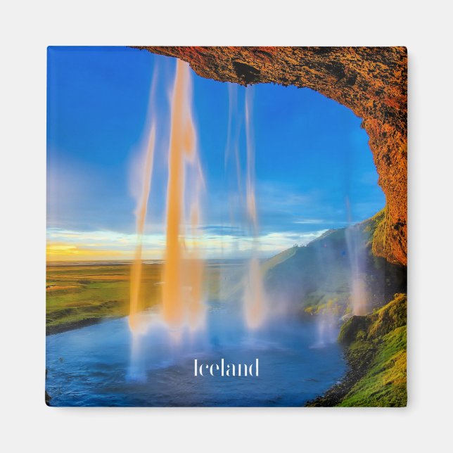 Aimant Islande pittoresque, skogafoss photoWa (Devant)