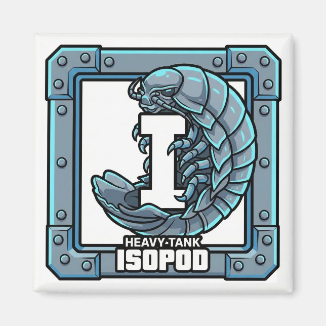 Aimant Isopode (Isopode géant) – Apprentissage ABC style  (Devant)
