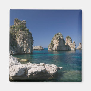 Aimant Italie, Sicile, Scopello, Roches près de Tonnara