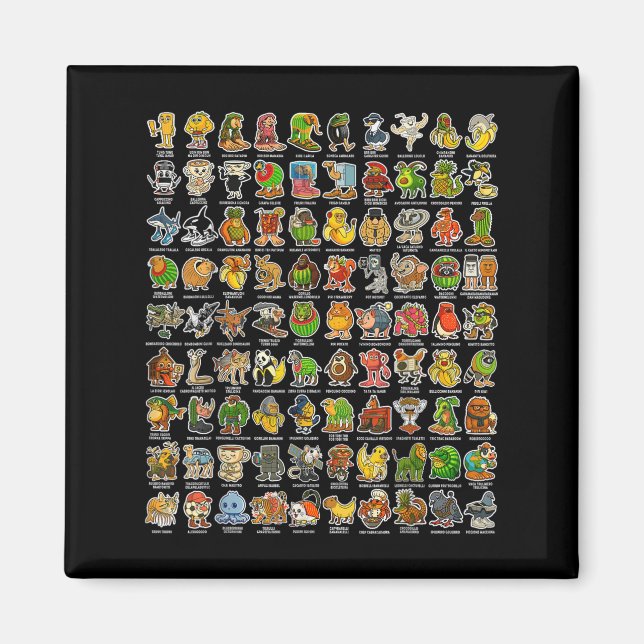 Aimant Italien-brainrot Gen Z Drôle Mème 90 Brainrot Char (Devant)