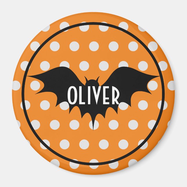 Aimant Itinéraire d'Halloween ou traiter monogramme perso (Devant)