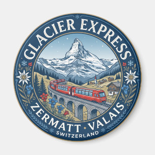 Aimant Itinéraire du Glacier Express en Suisse