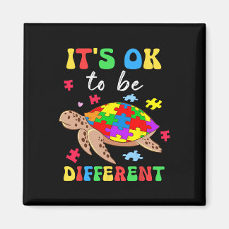 Aimant Its Different Turtle Puzzle Heart Autism Awareness