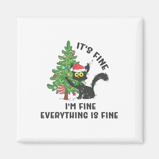 Aimant It's Fine Im Fine Everything Is Fine Elf Xmas Matc (Devant)