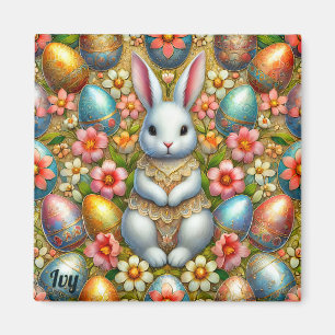 Aimant IVY ~ Lapin de Pâques et Œufs ~