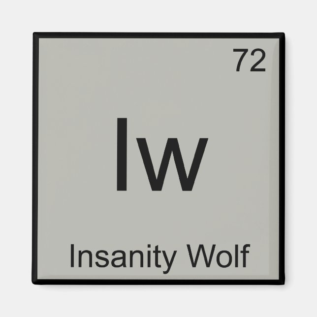 Aimant Iw - Insanity Wolf Chimie Élément Symbole T (Devant)