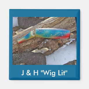 Aimant J & H "WIG LIT" Vintage de leurres d'eau salée