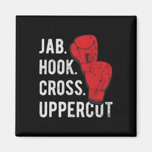 Aimant Jab, Hook, Cross, Uppercut - Kickboxing et boxe