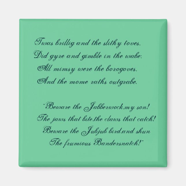 Aimant Jabberwocky Magent (Devant)