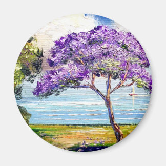 Aimant Jacaranda Arbre Tropical Art
