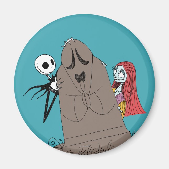 Aimant Jack et Sally se cachent derrière Tombstone (Devant)