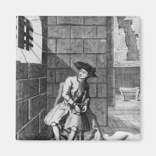 Aimant Jack Shepperd dans la prison de Newgate, 1724