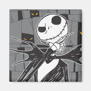 Aimant Jack Skellington   Éffrayant Arrière - plan oculai