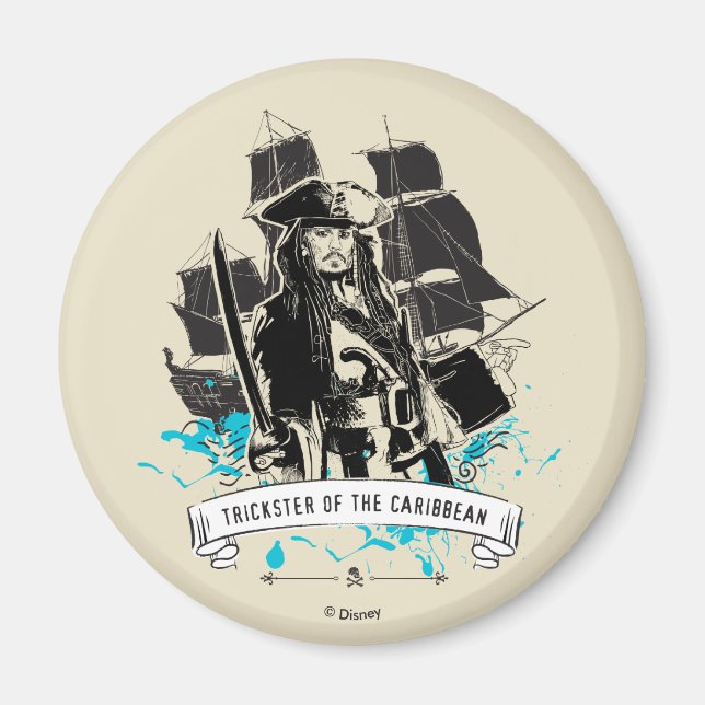 Aimant Jack Sparrow - Trickster des Caraïbes (Devant)