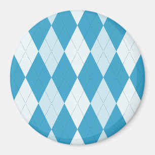 Aimant Jacquard bleu Peacock Petite forme diamant