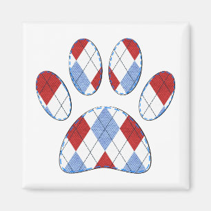 Aimant Jacquard Empreinte de patte de chien