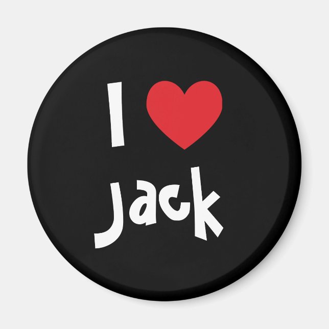 Aimant J'adore Jack (Devant)