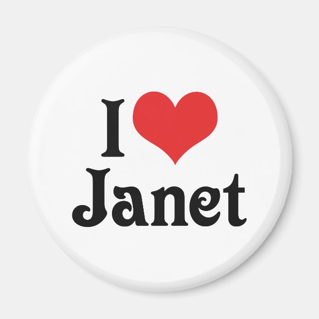 Aimant J'adore Janet (Devant)