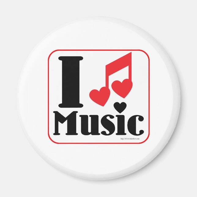Aimant J'adore la musique ! (Devant)