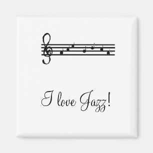 Aimant J'adore la musique Jazz