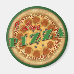 Aimant J'adore la pizza