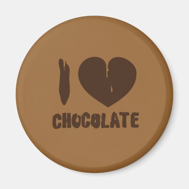 Aimant J'adore le chocolat (Devant)