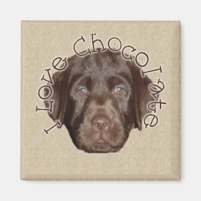 Aimant J'adore le chocolat (Devant)