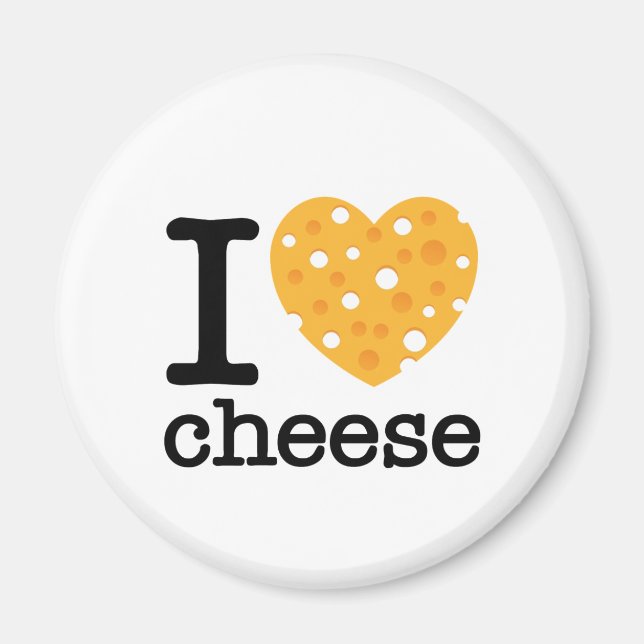 Aimant J'adore le fromage (Devant)
