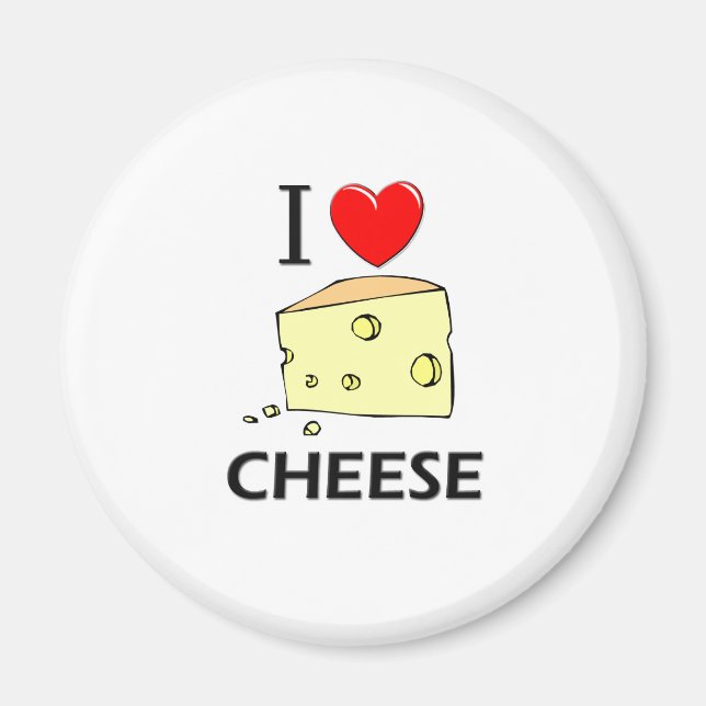 Aimant J'adore le fromage (Devant)