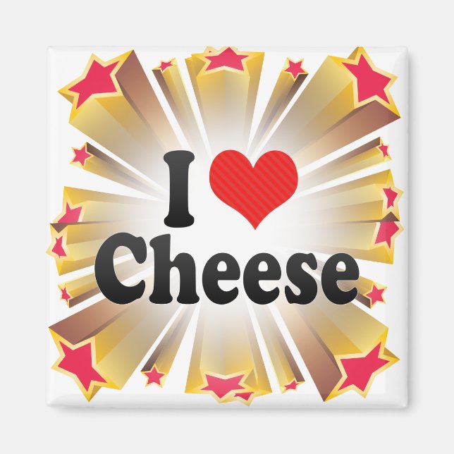 Aimant J'adore le fromage (Devant)