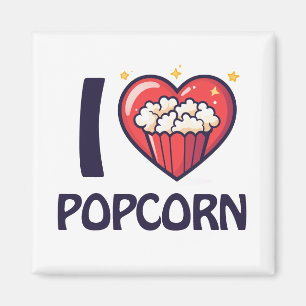Aimant J'adore le pop-corn