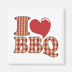 Aimant J'adore les BBQ