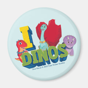 Aimant J'adore les dinos   Dino Ranch