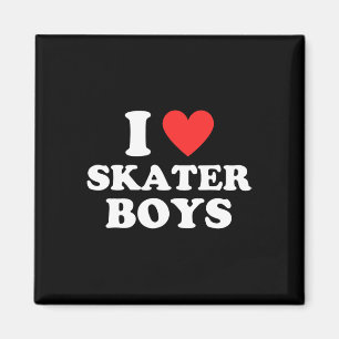 Aimant J'adore les garçons skateurs drôle skateboard Egir