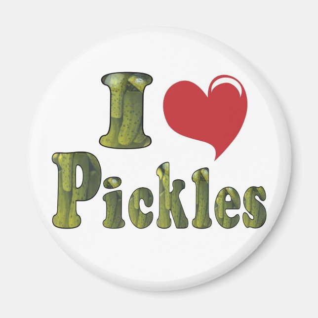 Aimant J'adore les pickles (Devant)