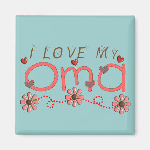 Aimant J'adore mes cadeaux OMA