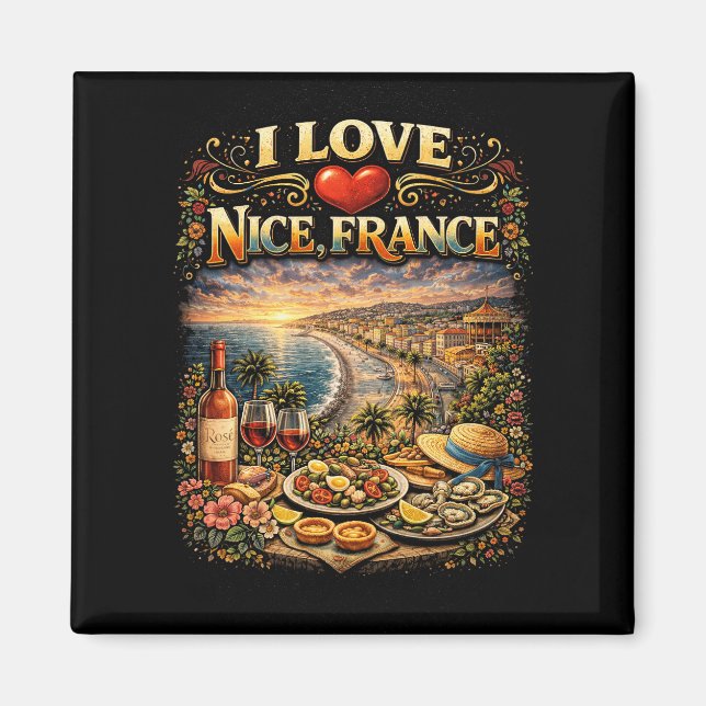 Aimant J'adore Nice (Devant)